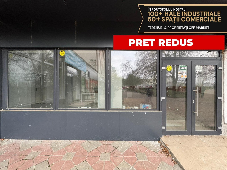 Inchiriere Spațiu Comercial Vitrat, 52 mp Podul Ros