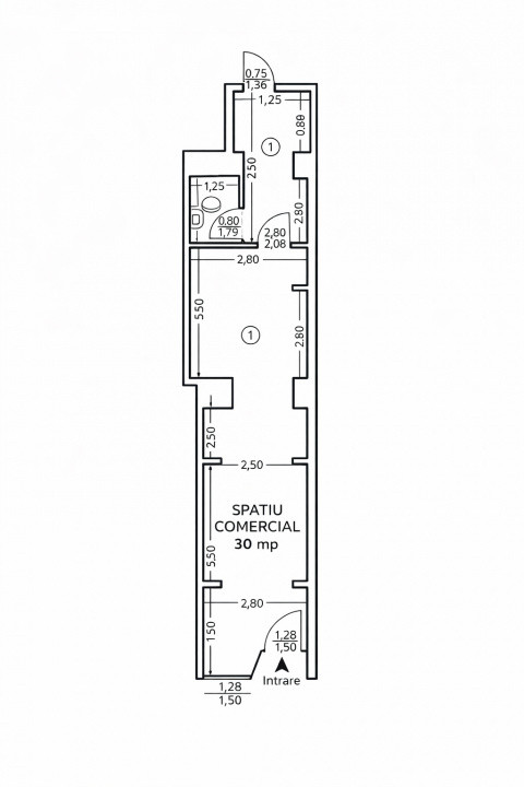 Inchiriere Spațiu Comercial Vitrat, 30 mp Piata Unirii - Cuza Voda