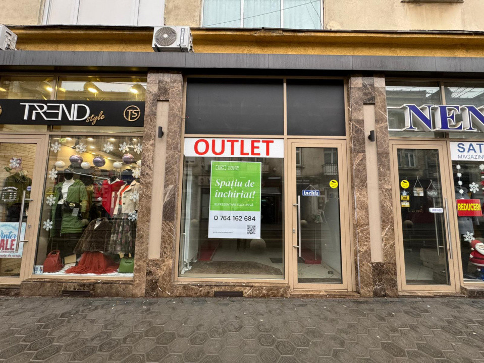 Inchiriere Spațiu Comercial Vitrat, 40 mp Piata Unirii - Cuza Voda