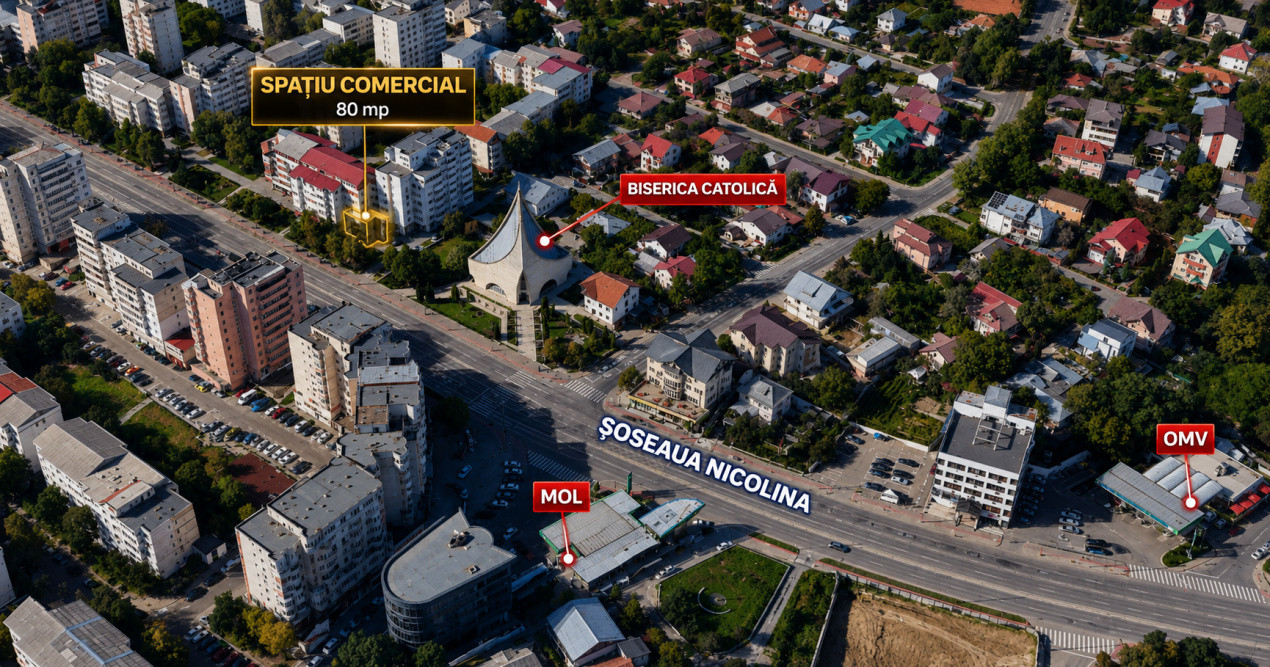 Vânzare Spațiu Comercial, 80 mp, planul 1- Nicolina- Belvedere