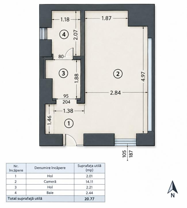 Spatiu Central- 21 mp- zona Bd. Stefan cel Mare, 21 mp. Randament >8%